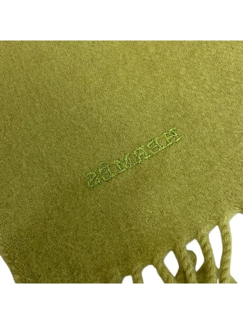 Hermes Cashmere Scarf Green